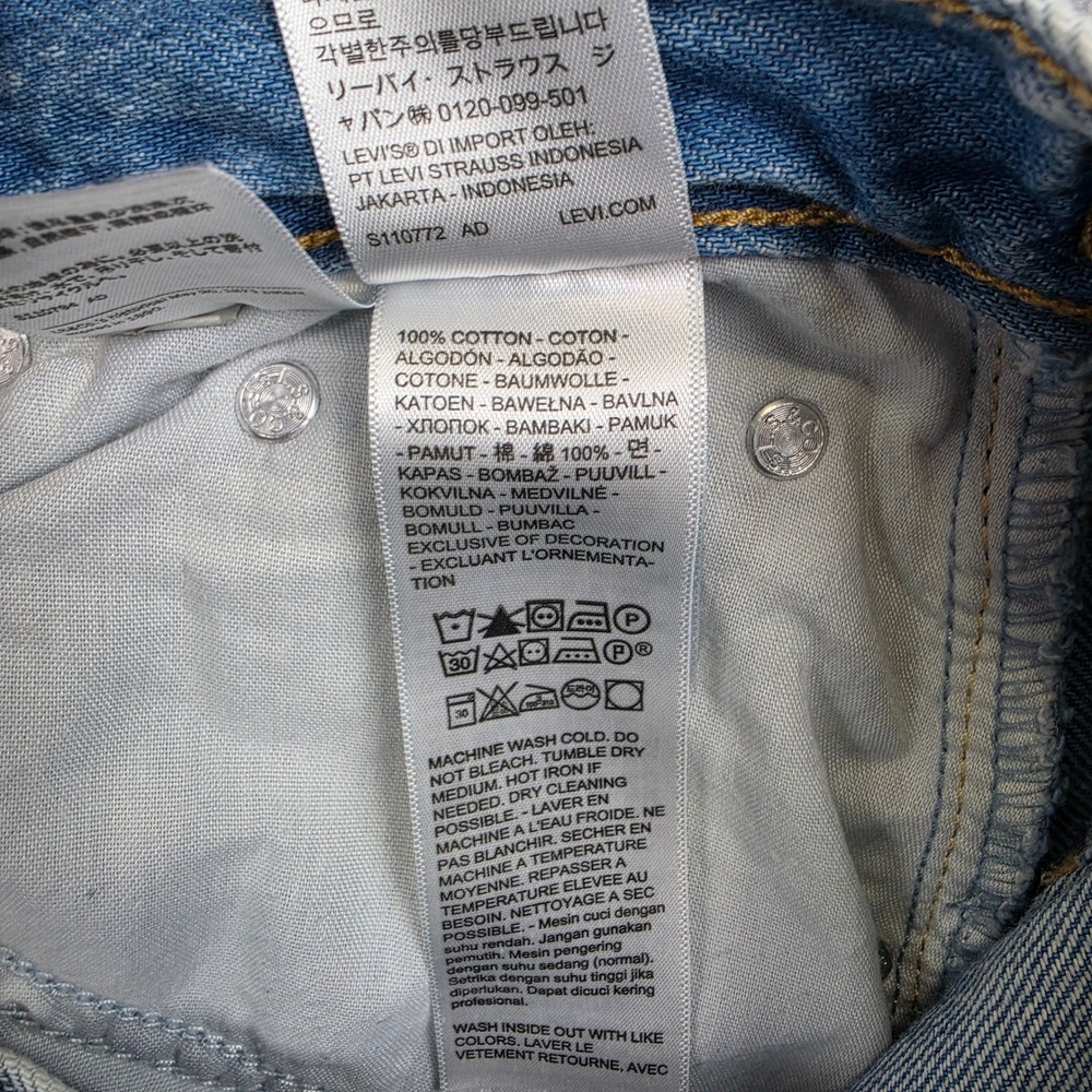 Levis Cinch Baggy Jeans Women 24 Blue Light Wash Barrel High Rise Wide Leg Denim - Picture 6 of 13